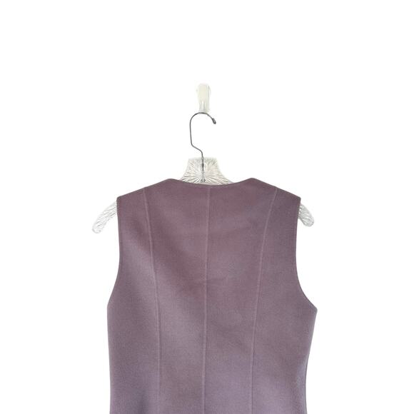 Fangyan Purple Wool Dressy Classy Rich Girl Luxury Button Front Vest Size 2 - Picture 5 of 9
